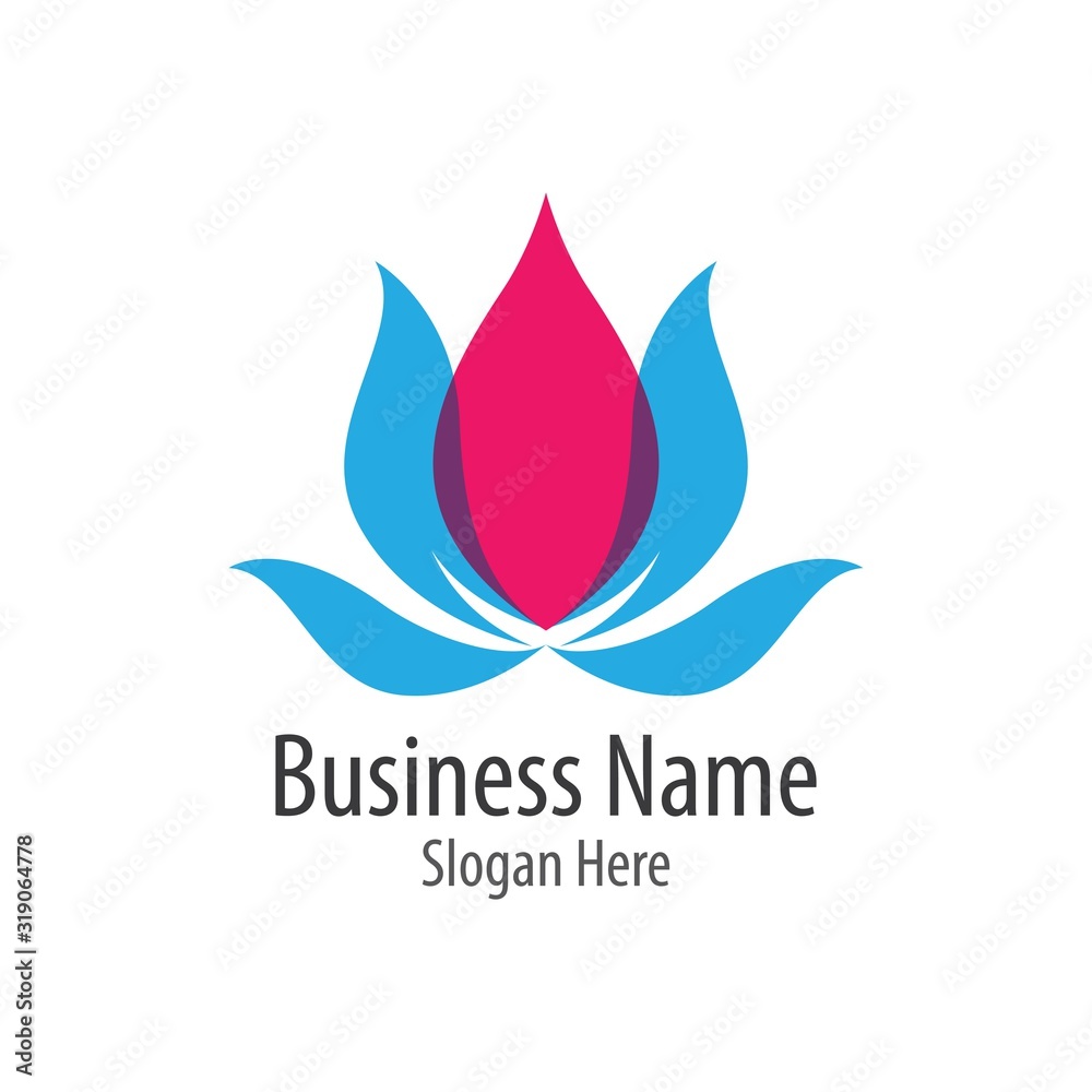 Lotus logo flower vector icon Lotus logo flower vector icon