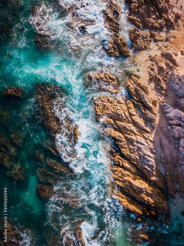 Aerial photography of the sea in Los Cabos Baja California