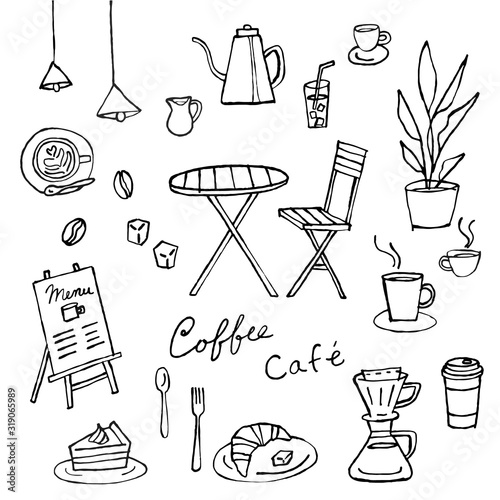 カフェイラストセット
