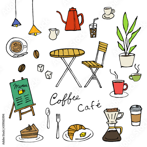 カフェイラストセット