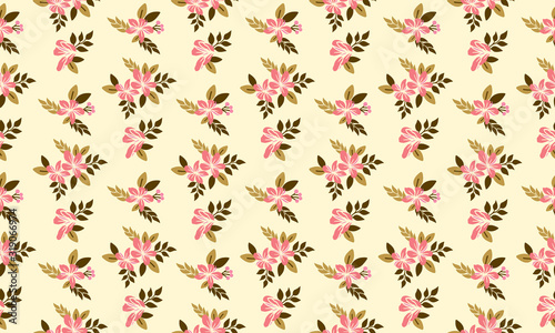 Beautiful floral for valentine, with modern of leaf and floral pattern background.