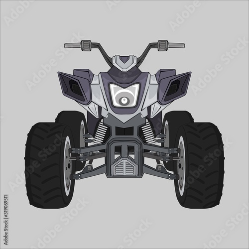 vector illustration motor atv sherp monster