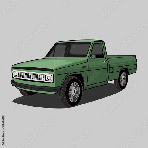 vector illustration pick up car