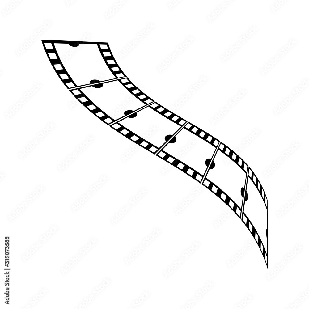 Fototapeta premium abstrack filmstrip Logo Template vector illustration design