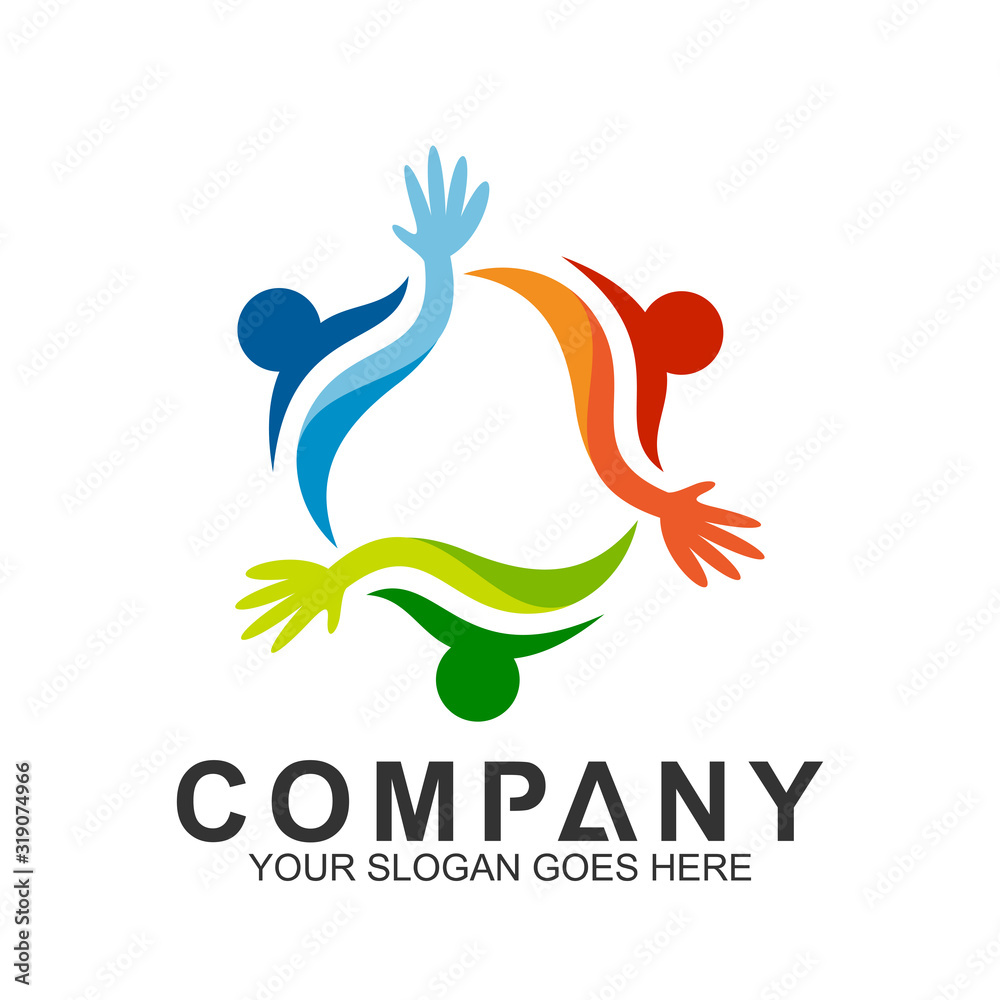People Care Logo , Colorful design template People Care Logo , Colorful design template