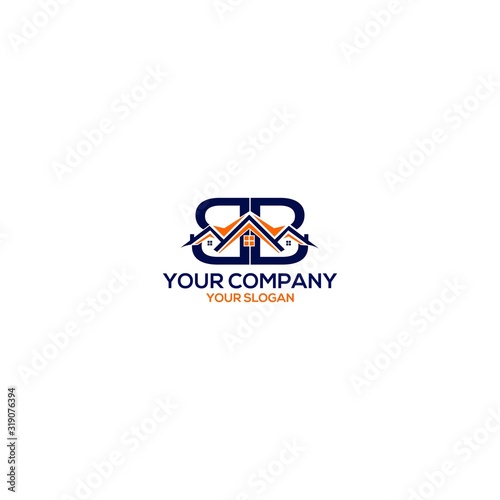 BB Real Estate Logo Design Vector