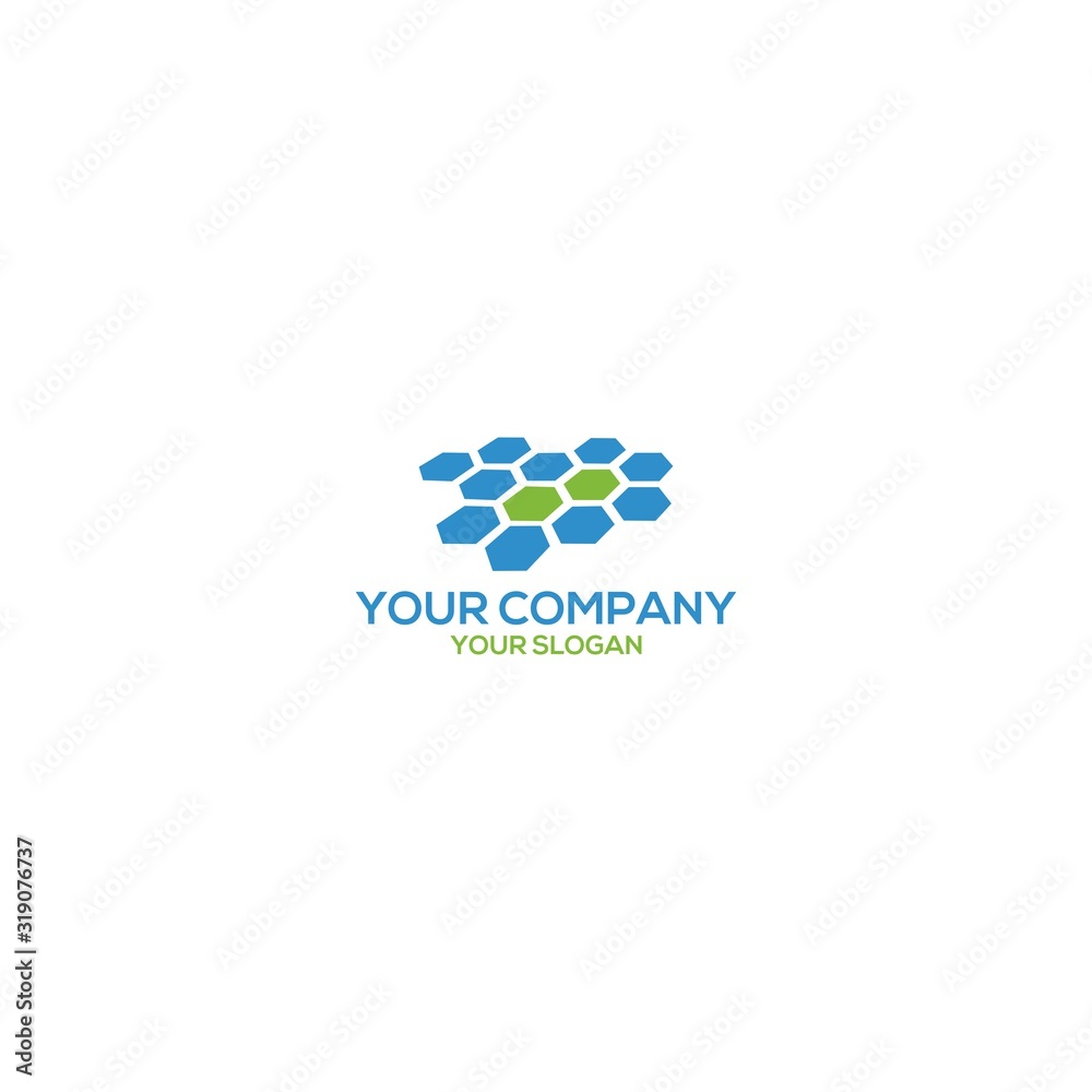 Hexagon Molecular Logo Design Vector Hexagon Molecular Logo Design Vector