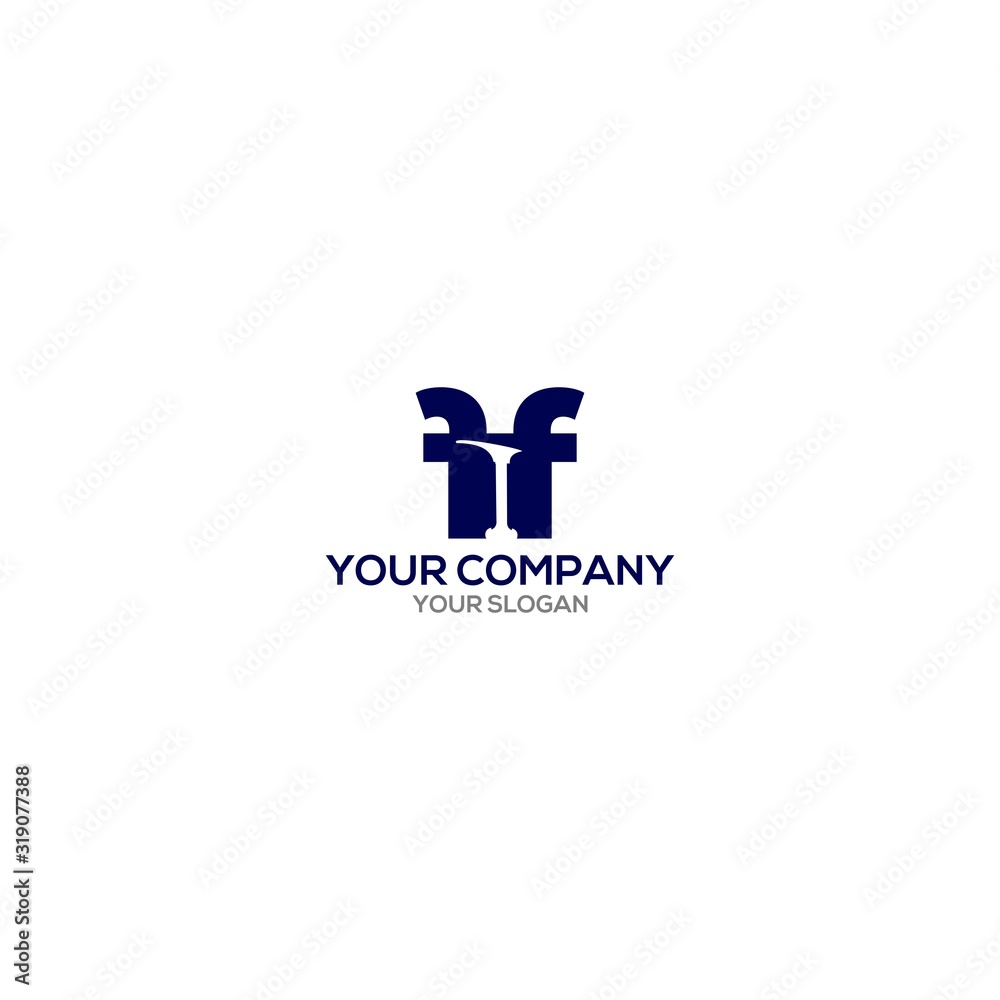 FF shoemaker tool logo design vector FF shoemaker tool logo design vector
