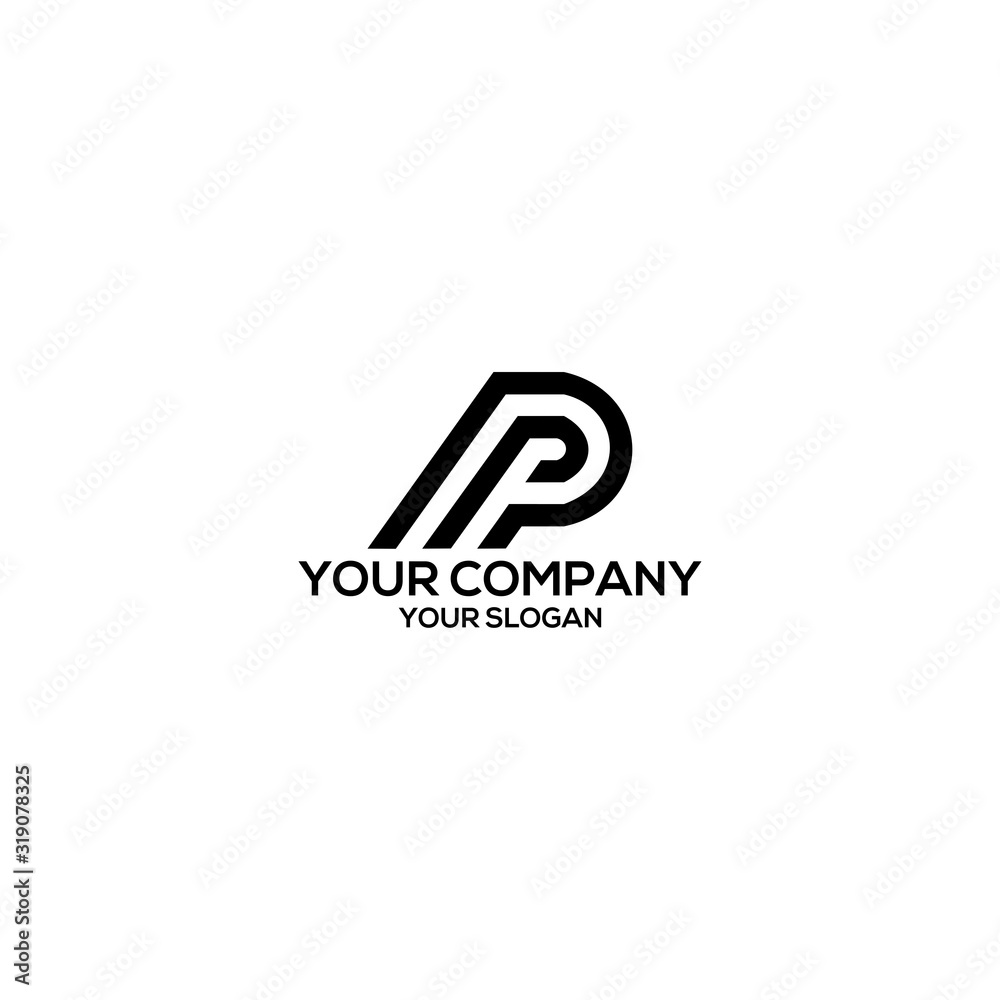 Fototapeta premium PP Black Logo Design Vector