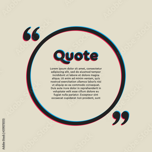 Vector template a creative quote bracket circle