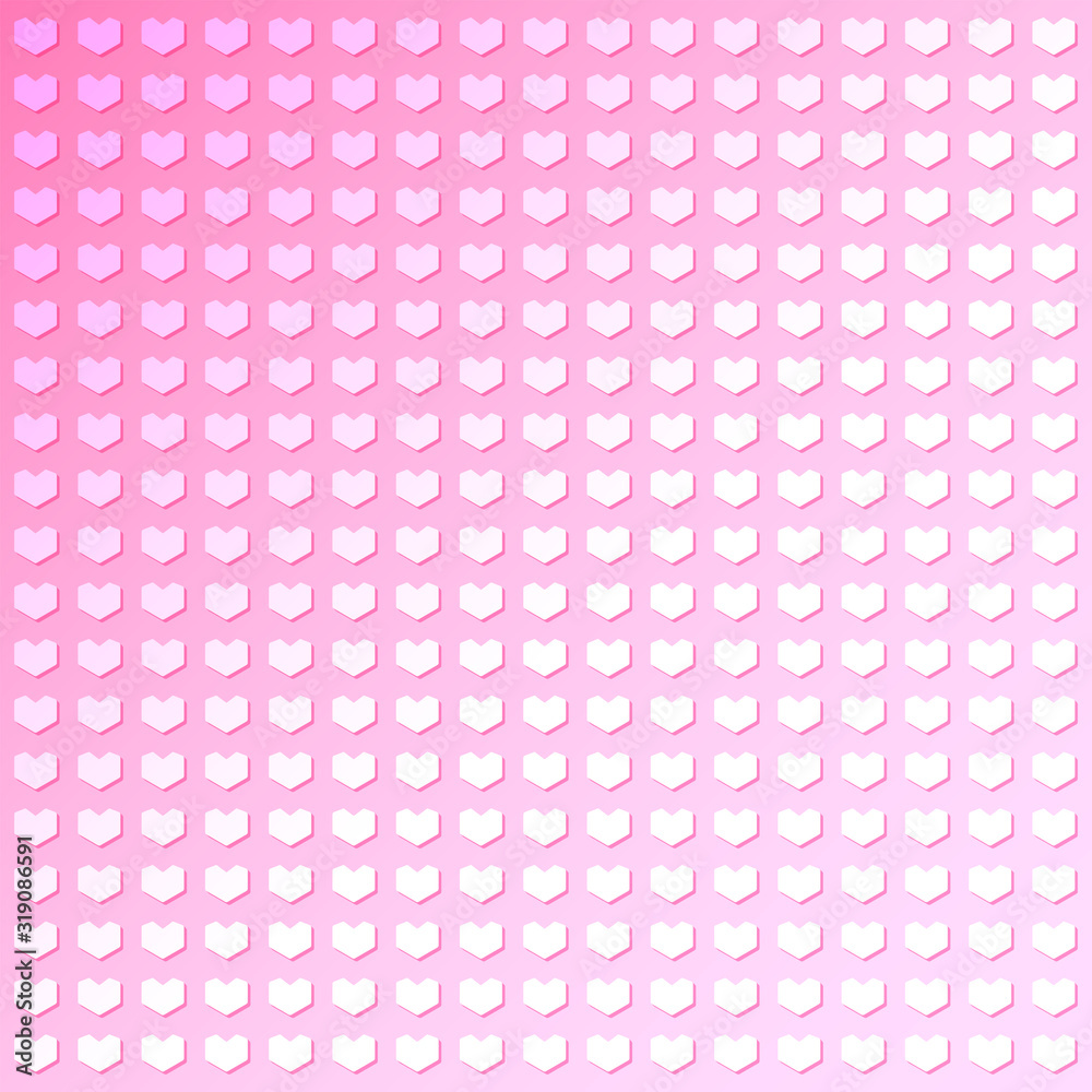 Pink heart pattern background Pink heart pattern background