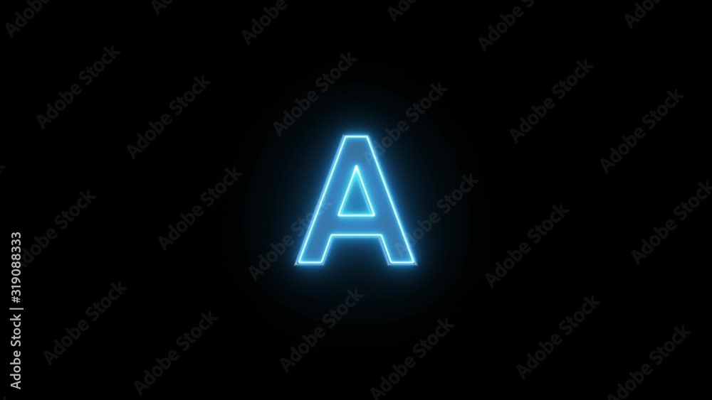 a leblue neon light letter background video a leblue neon light letter background video
