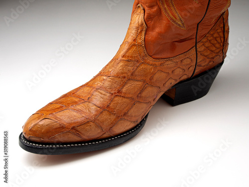 P1010040 pangolin Manidae leather cowboy boot Cec 2020