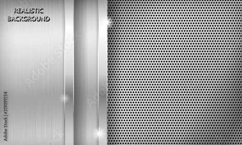 Abstract silver metallic texture background. Modern steel background.