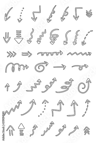 手書き矢印素材セット Stock Vector Adobe Stock