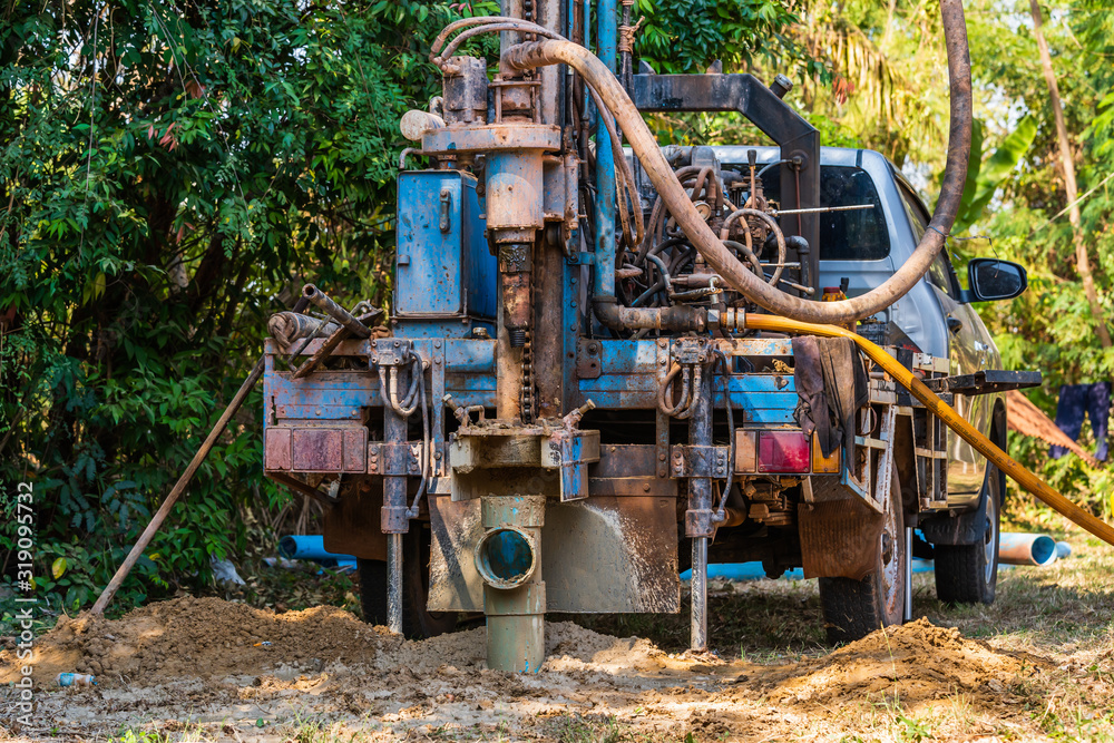 ground drilling water machine on old truck drilling in the ground for water ground drilling water machine on old truck drilling in the ground for water