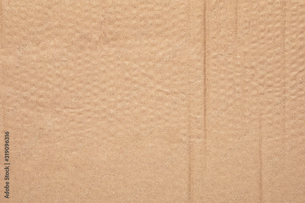 Fototapeta premium Brown cardboard sheet abstract background.