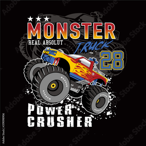 monster car ,vector illustration photo