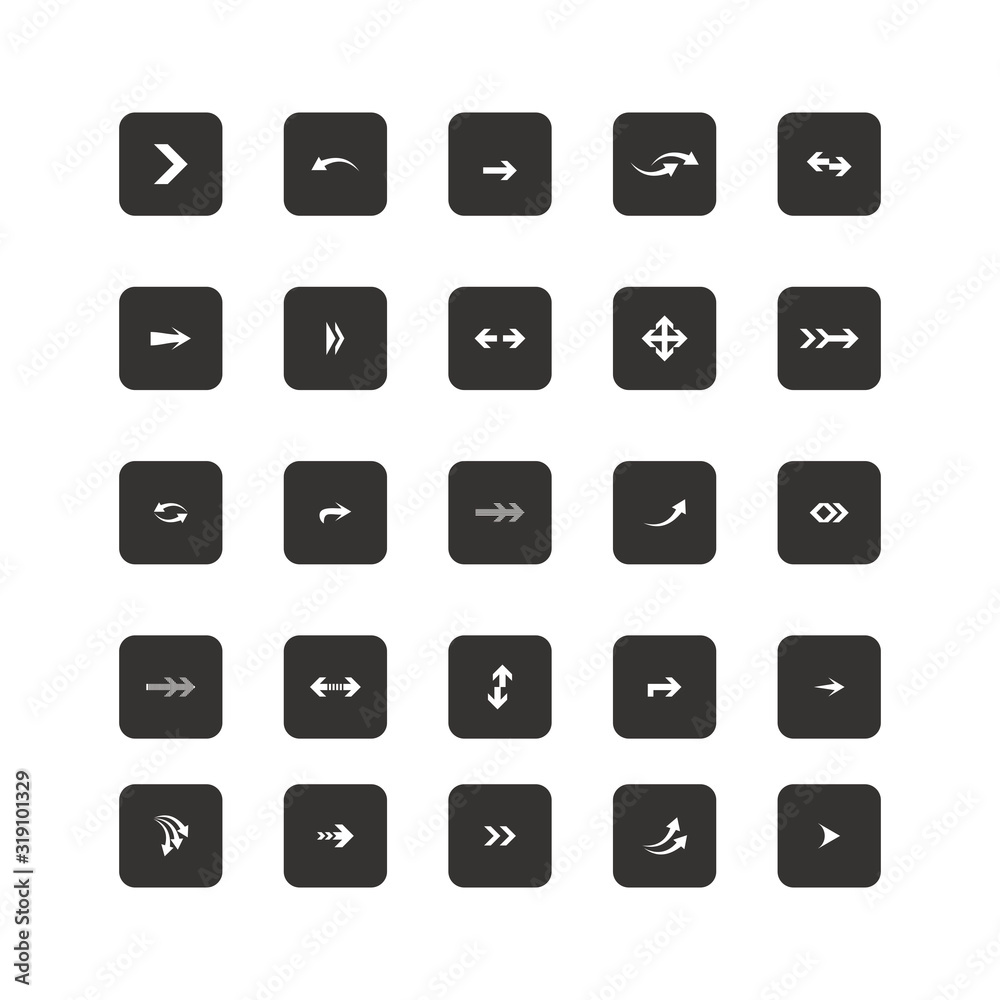 Arrows vector. Set flat different arrows isolated on white background. Arrows vector. Set flat different arrows isolated on white background.