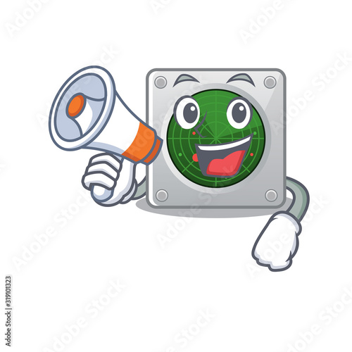An icon of radar having a megaphone