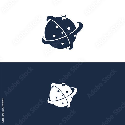 planet space, planet logo design with background