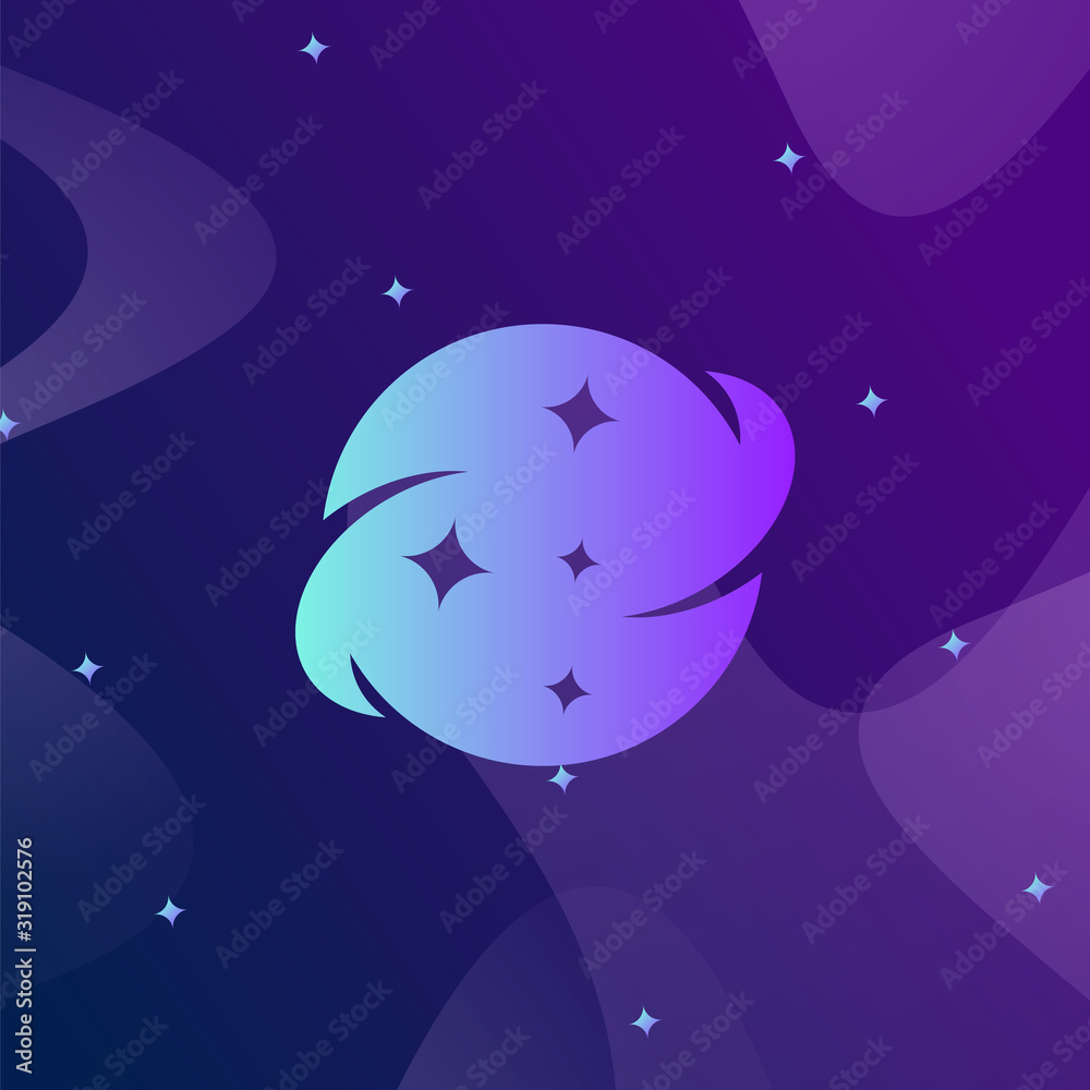 Planet Logo abstract design vector template Negative space style. Planet Logo abstract design vector template Negative space style.