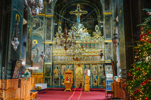 Bucharest, Romania - Dec 14, 2019: St. Antony's Orthodox Church, known as the Church of the Annunciation (Biserica Sfantul Anton) in Bucharest, Romania. © fazon