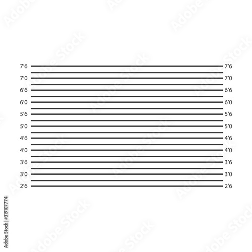 mugshot or police lineup background on whute background flat style.