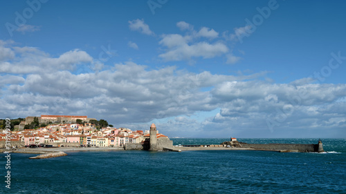 Collioure harbor in the eastern Pyrenee coast