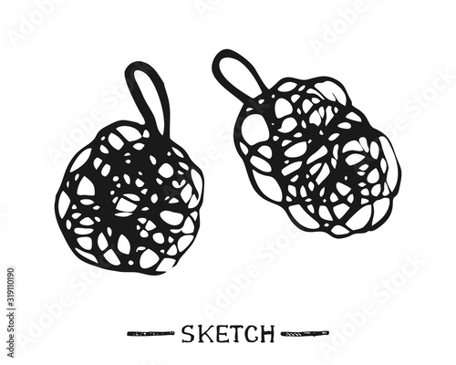 Washcloths on a white background in a vector