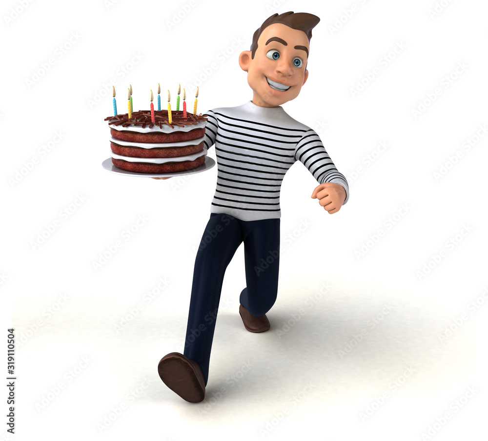 Fun 3D cartoon casual character Fun 3D cartoon casual character