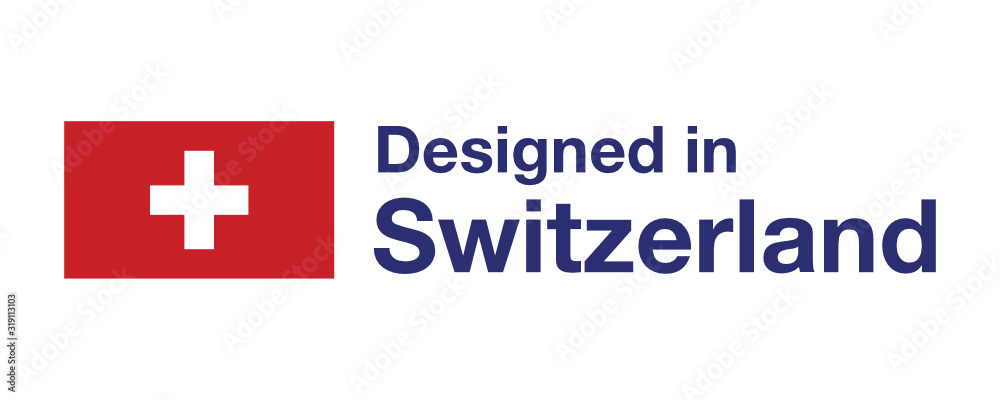 Obraz premium Designed in Switzerland Icon Symbol