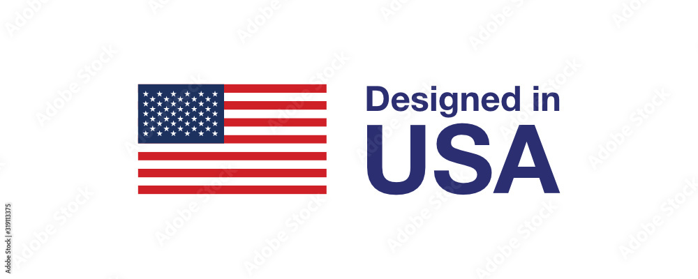 Designed in USA Icon Symbol Designed in USA Icon Symbol