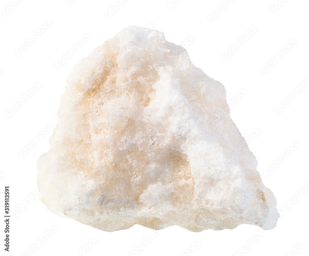 unpolished Anhydrite rock isolated on white unpolished Anhydrite rock isolated on white