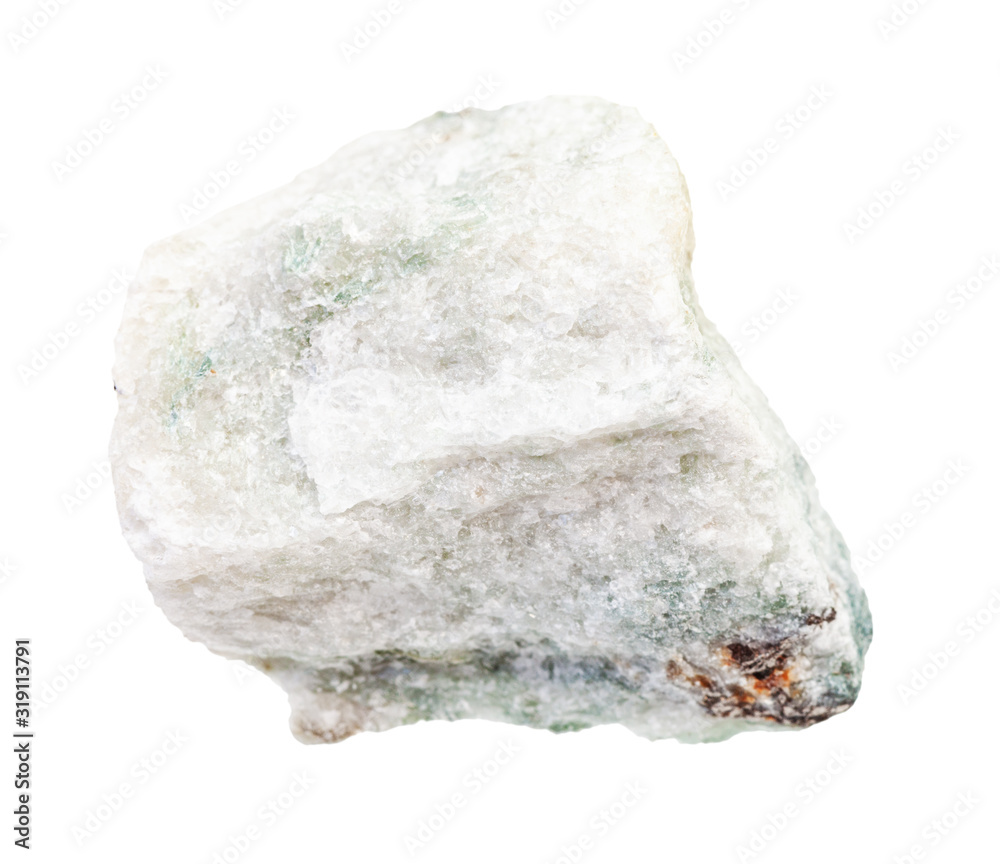 Fototapeta premium rough Carbonatite rock isolated on white