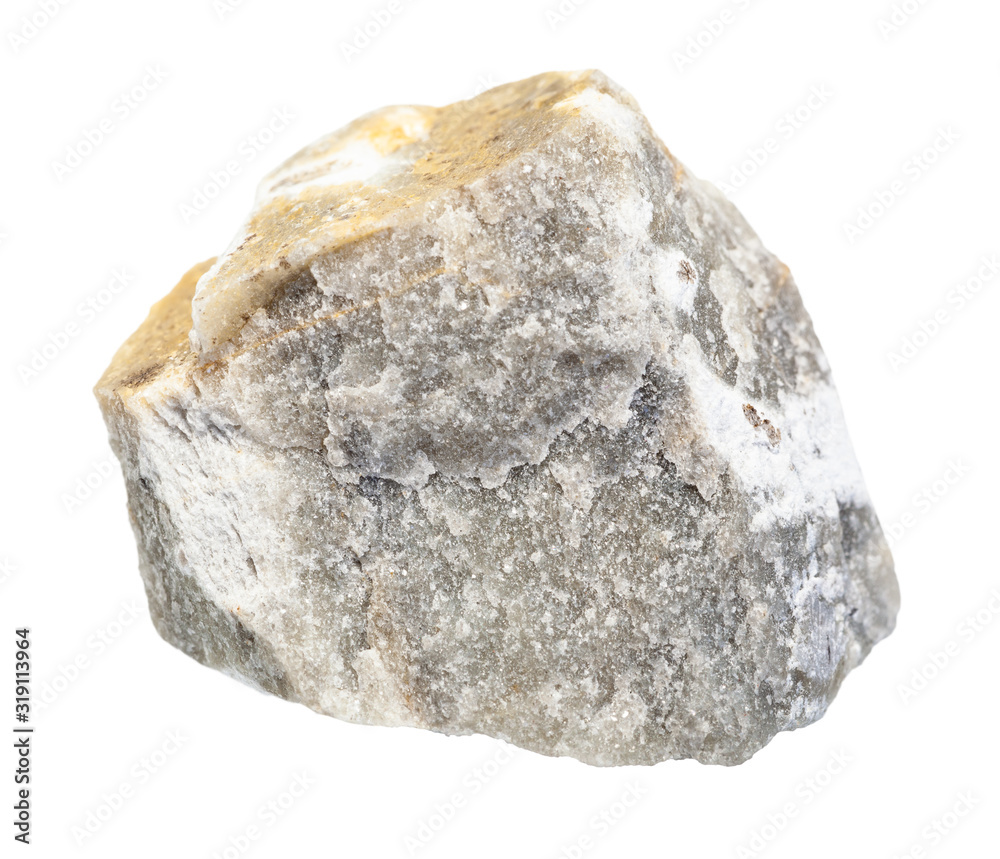 Obraz premium rough gray Marble rock isolated on white