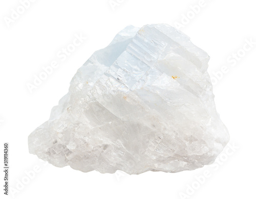 crystalline white blue Magnesite rock isolated photo