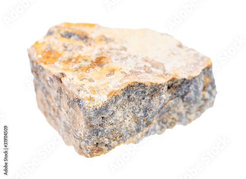 rough Corundum rock isolated on white © vvoe