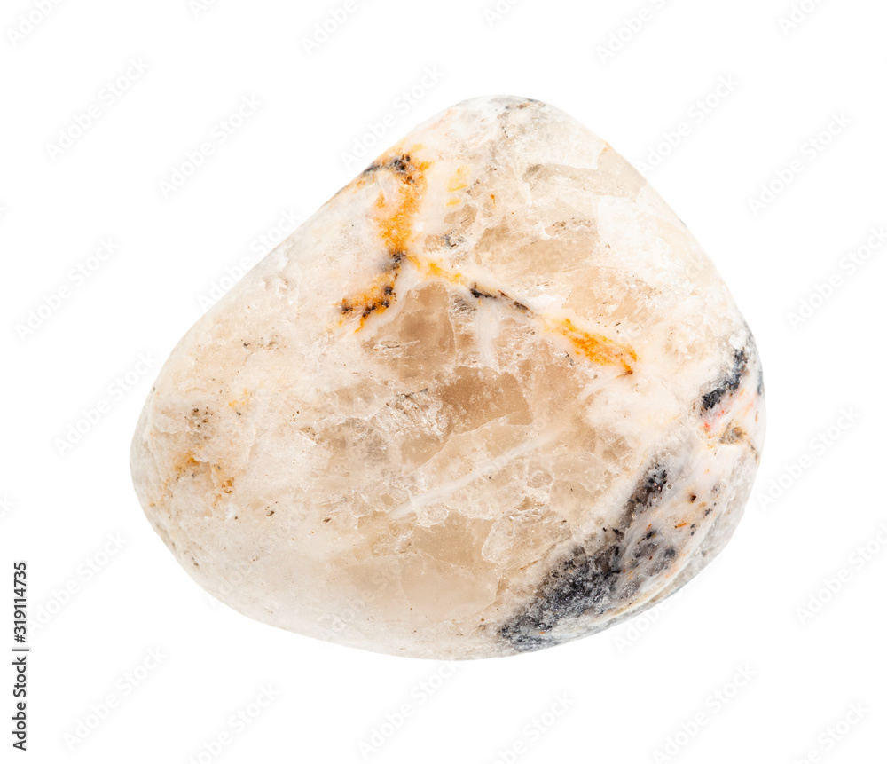 Obraz premium polished Baryte gemstone isolated on white