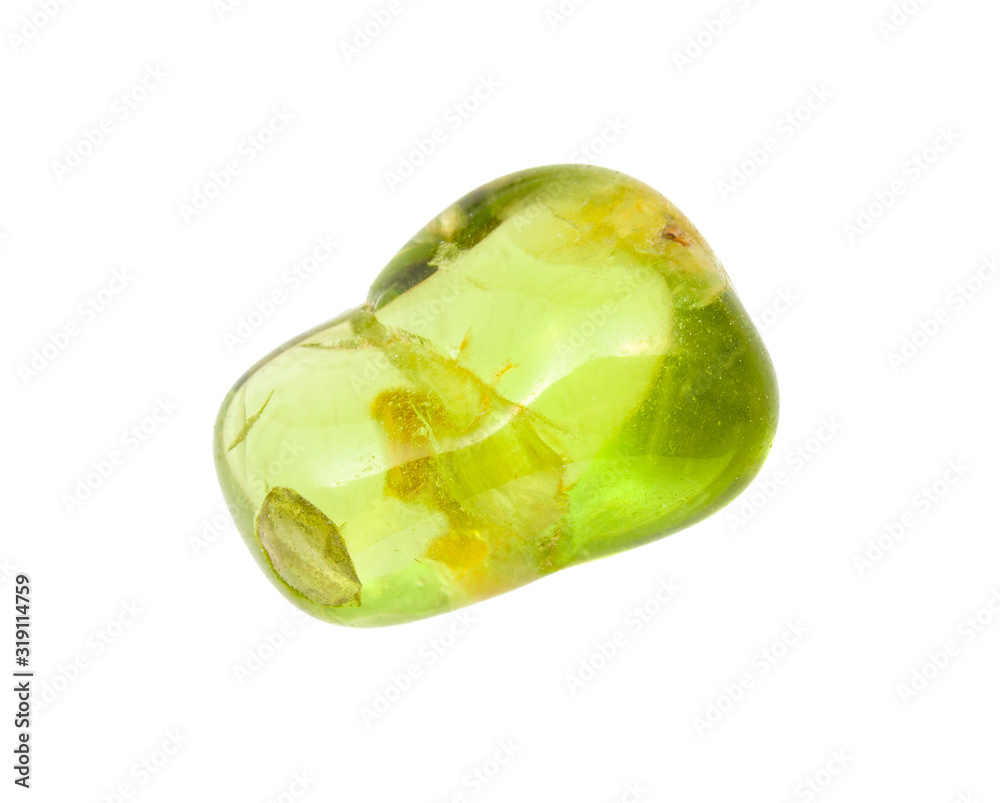 Peridot (Olivine, chrysolite) gem stone isolated Peridot (Olivine, chrysolite) gem stone isolated