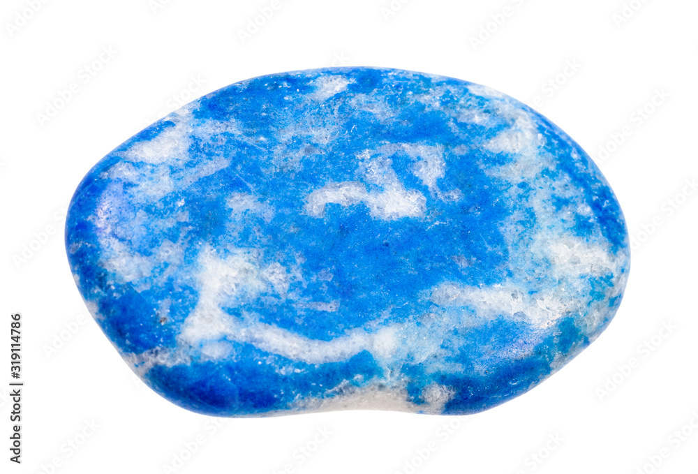 polished Lazurite (lapis) gem stone isolated polished Lazurite (lapis) gem stone isolated