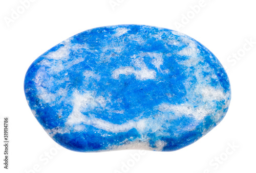 polished Lazurite (lapis) gem stone isolated