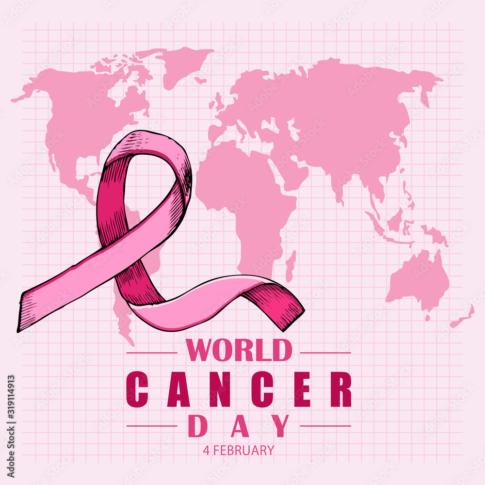 Obraz premium World Cancer Day Concept, poster and banner