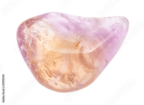 tumbled Ametrine (trystine, bolivianite) gemstone