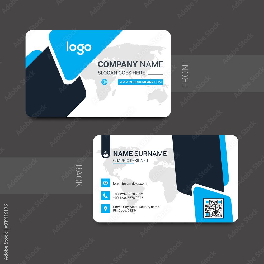 Abstract modern business card template design Abstract modern business card template design