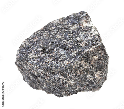 rough nepheline syenite rock isolated on white