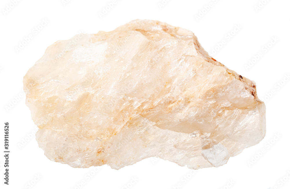 unpolished Belomorite (plagioclase moonstone) rock