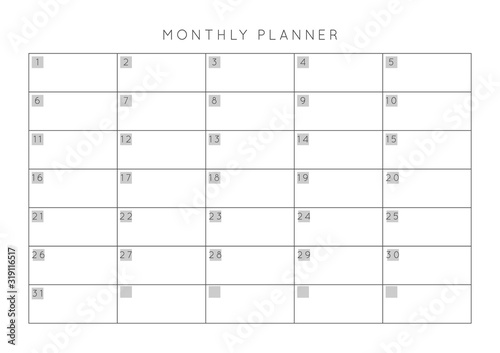 Planner sheet vector