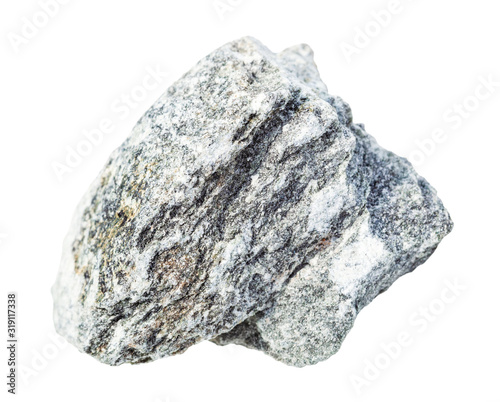 фотографія rough talchochlorite (soapstone) rock isolated