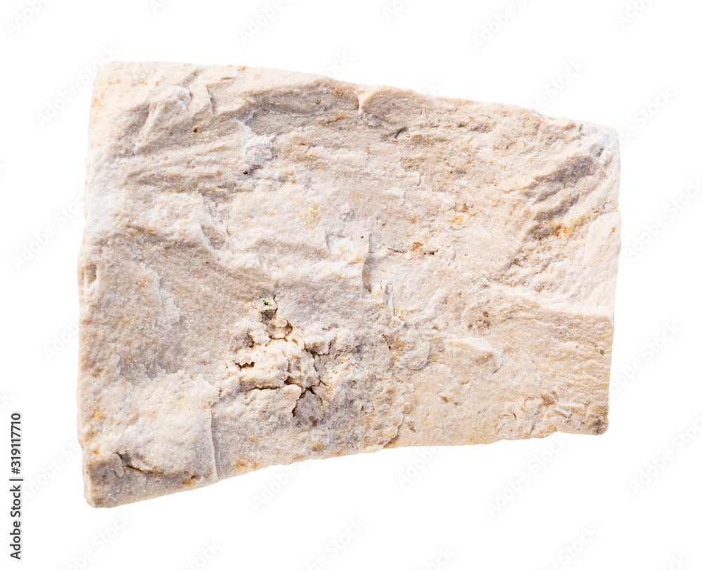 unpolished chemogenic limestone rock isolated